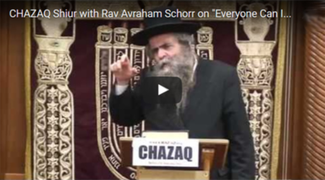 Rav Avraham Schorr Everyone Can Improve